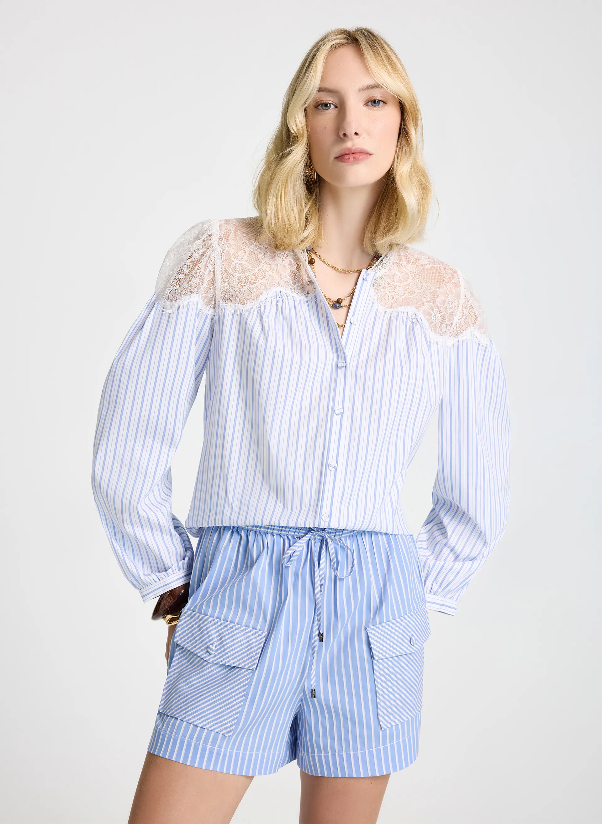 Camisa Le Lis Thalita Listras Feminina