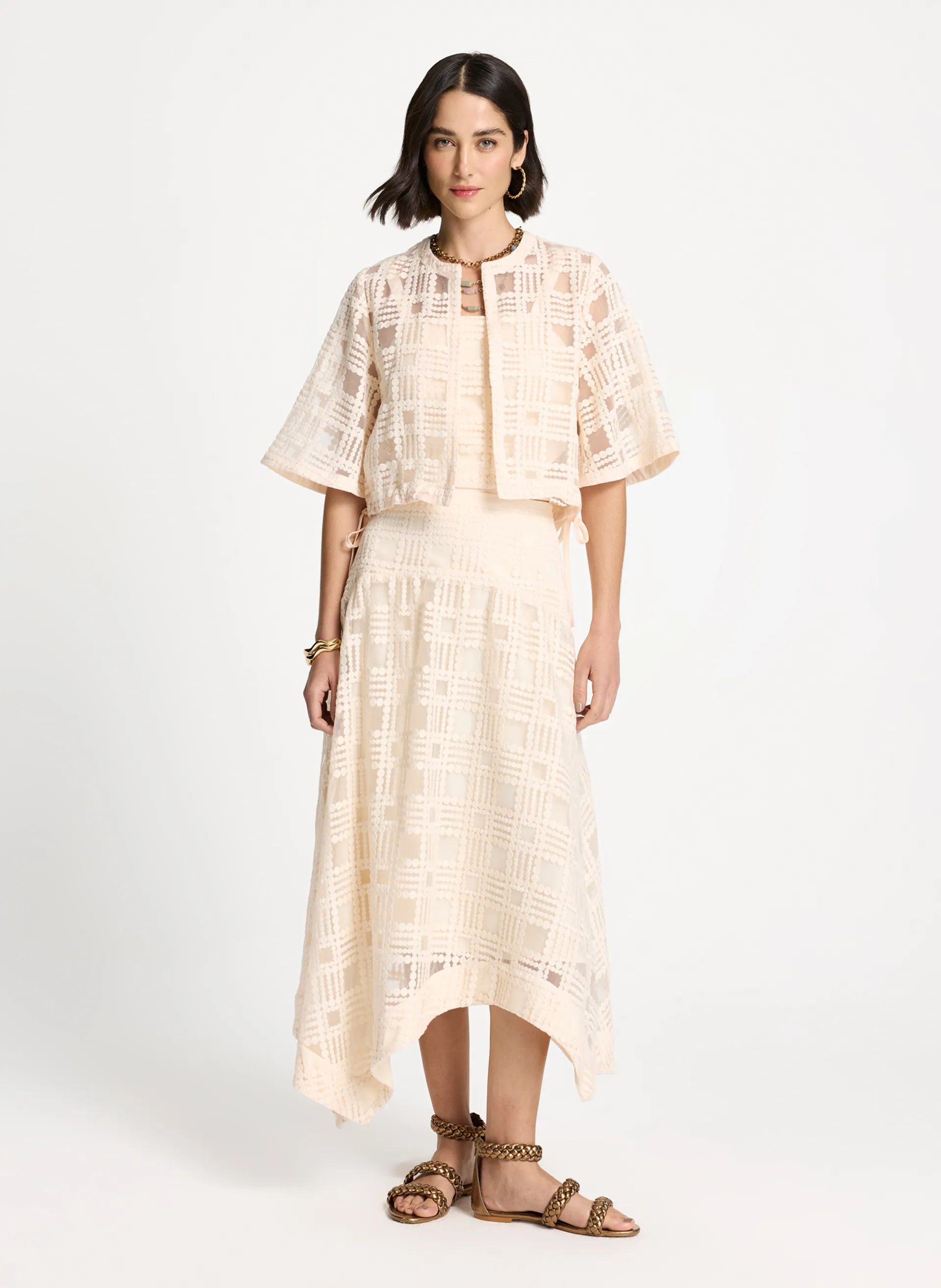 Saia Le Lis Midi Tuty Feminina