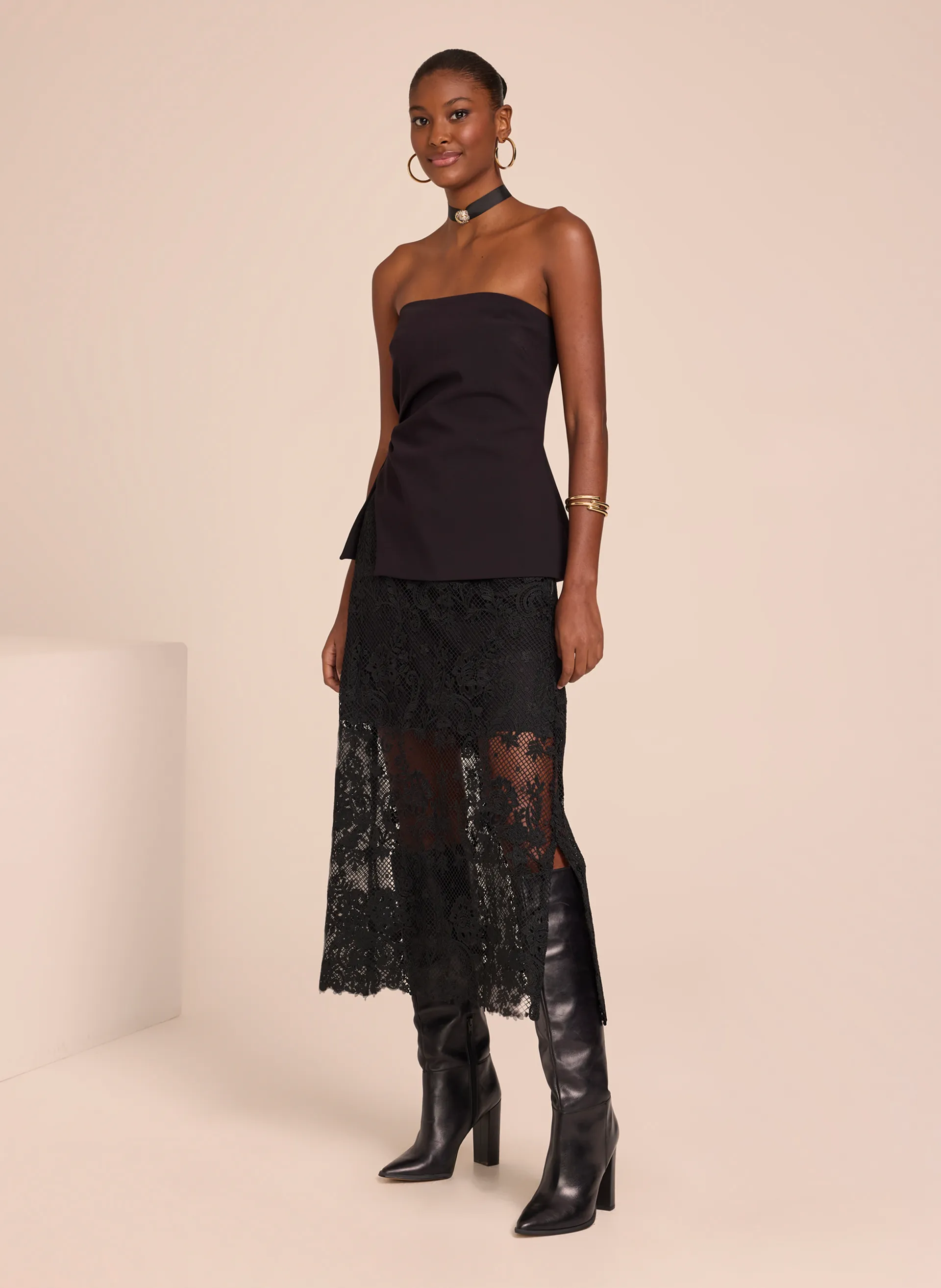 Saia Le Lis Eliana Midi Feminina