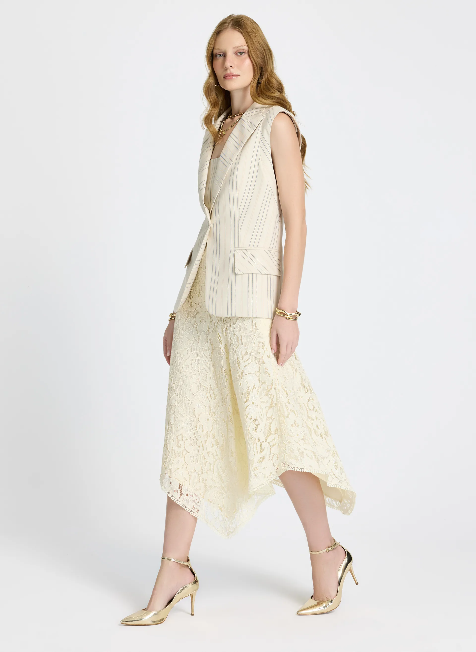 Saia Le Lis Tami Midi Feminina