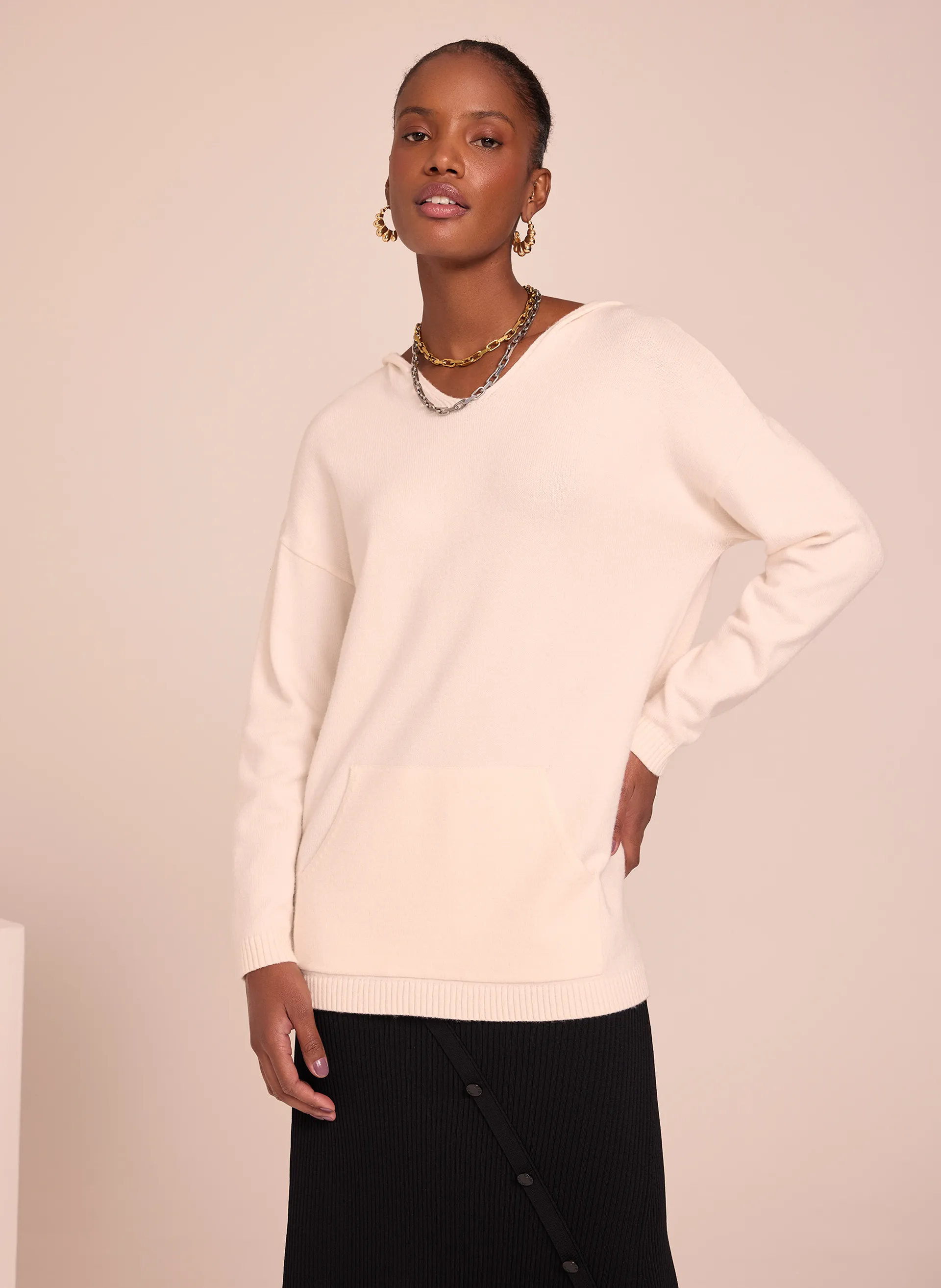 Pull Le Lis Alice Capuz Tricot Feminino