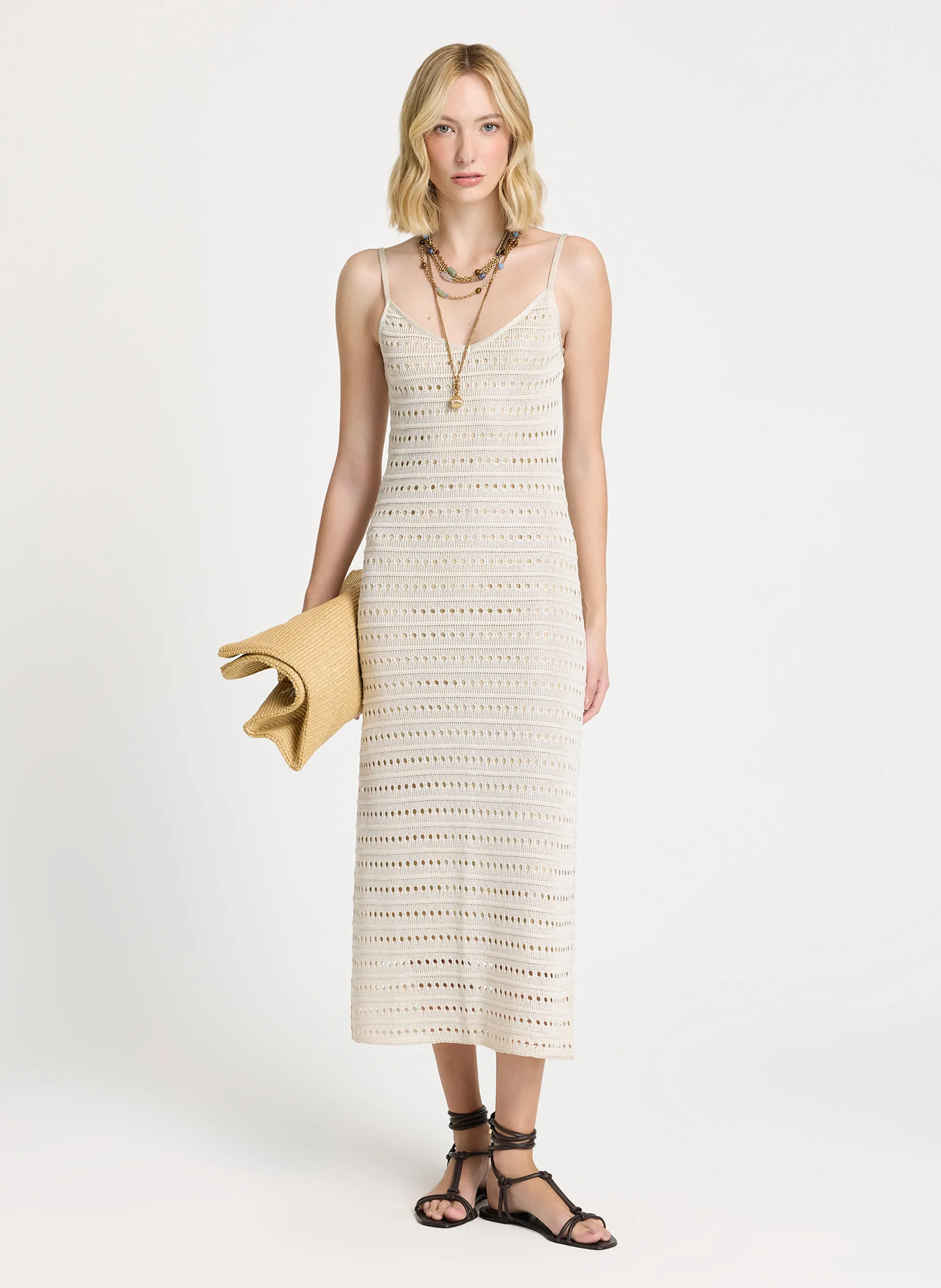 Vestido Le Lis Midi Bebel I Tricot Feminino