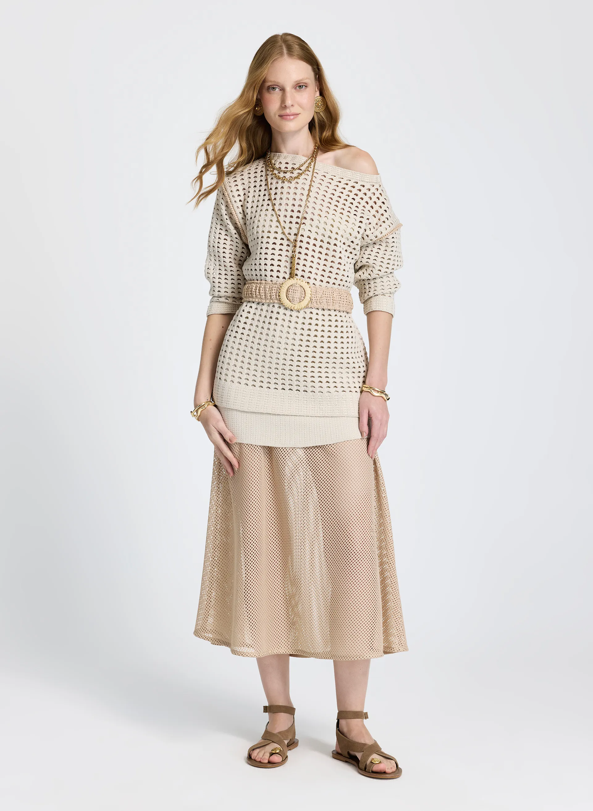 Saia Le Lis Lane Tricot Feminina