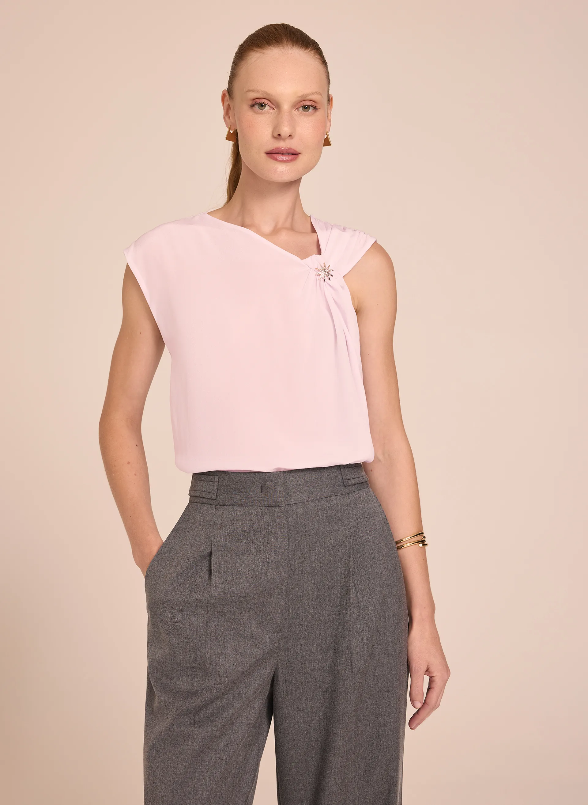 Blusa Le Lis Nani Seda Feminina