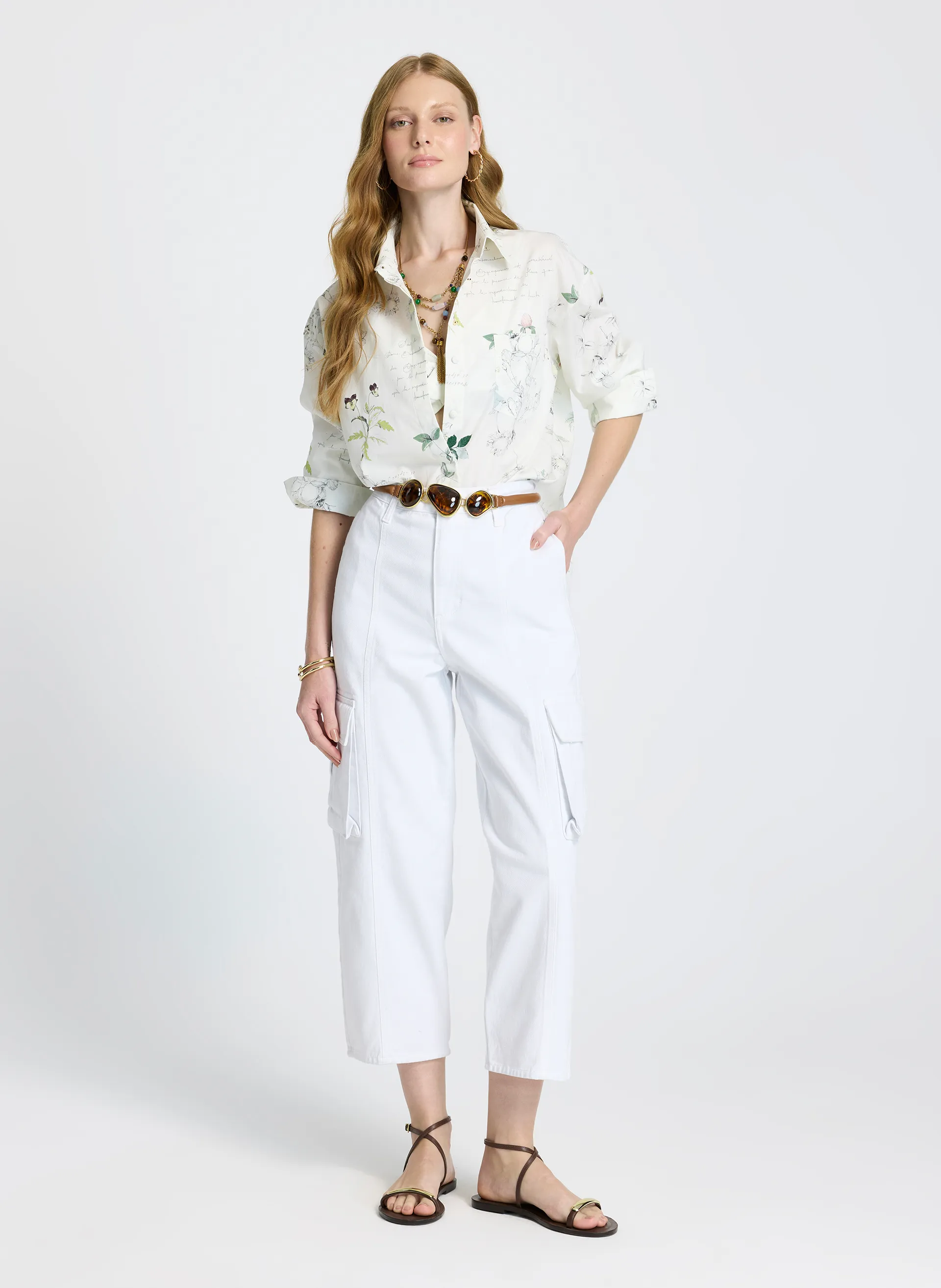 Calça Cargo Le Lis New Marina Sarja Feminina