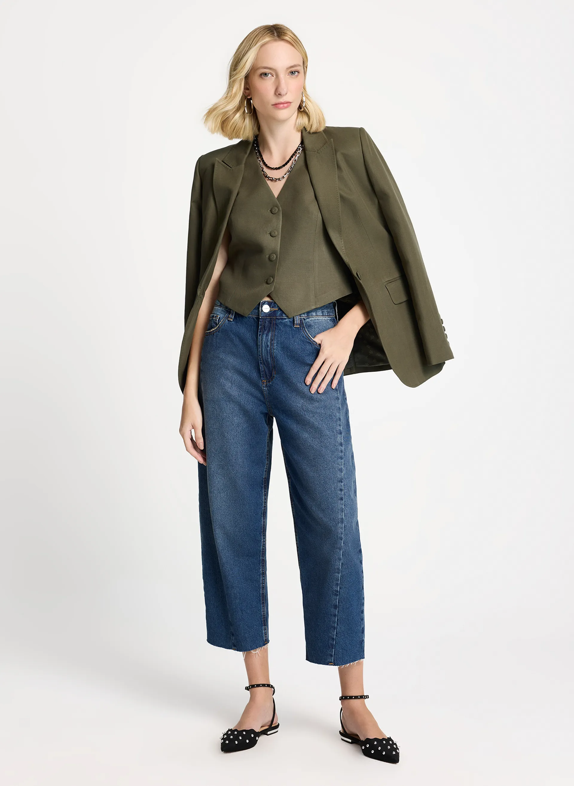 Calça Le Lis Vicky Balloon Jeans Feminina