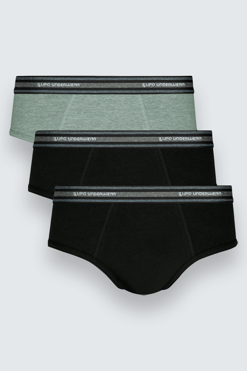 Kit 3 Cuecas Slip Adulto Com Elastano