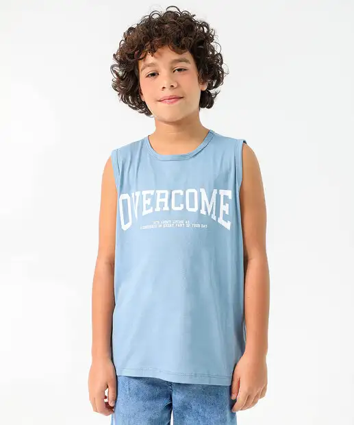 Regata Juvenil Estampada Marisa Tam 10 a 16 Azul