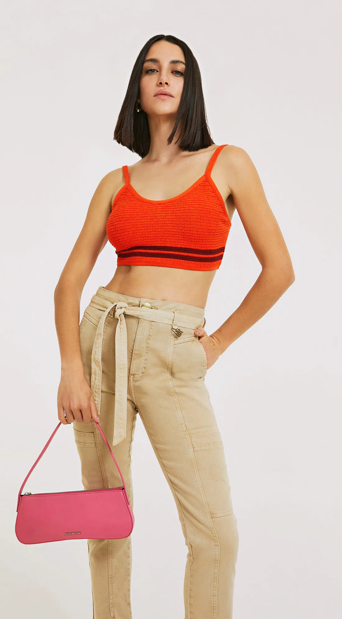 Top Morena Rosa Justo Alça Tricô Vermelho