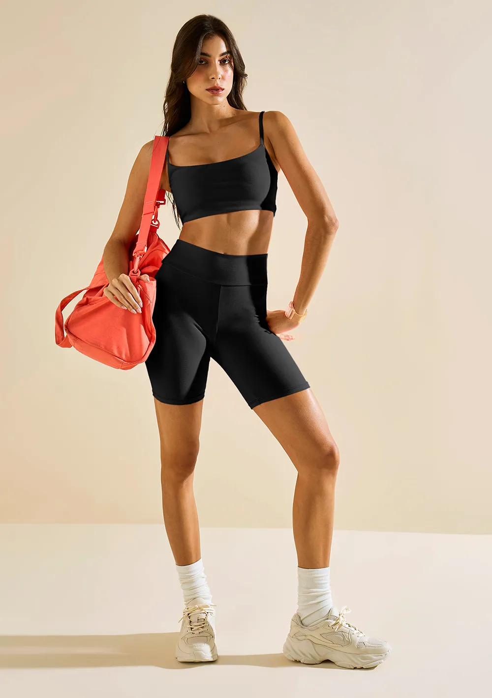 Shorts Morena Rosa Esportivo Básico Preto