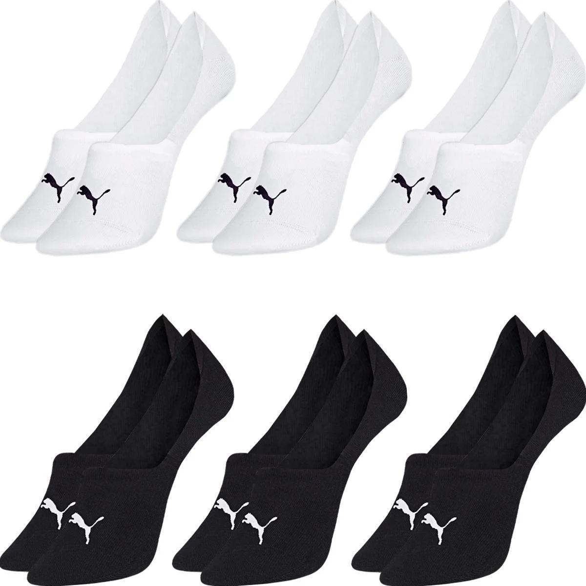 Kit 6 Pares Meias Puma Soquete Invisível Academia Masculina Feminina Esportiva Cano Baixo Original