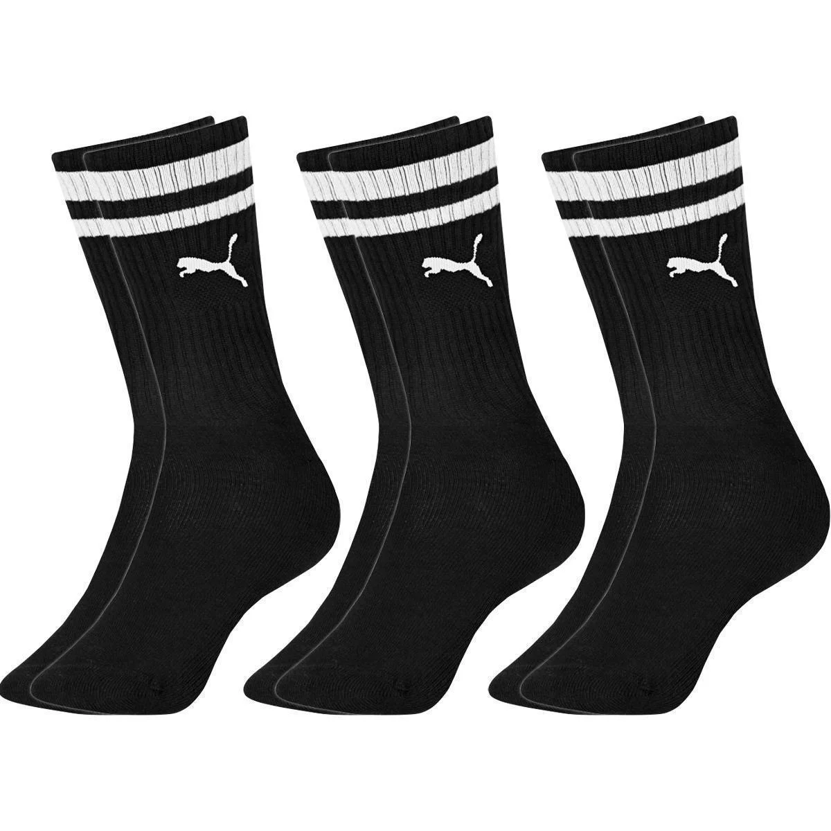 Kit 3 Pares Meias Puma Cano Alto Longo Meia Masculina Atoalhada Adulto Original