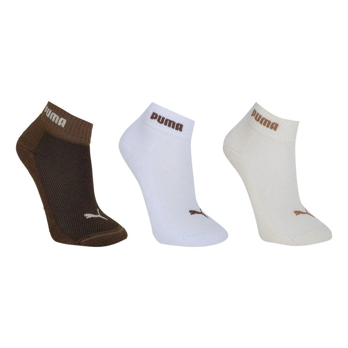 Kit Meia Puma Cano Baixo Esportiva 3 Pares Feminina