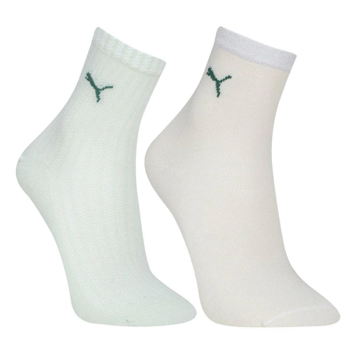 Kit Meia Puma Cano Médio Esportiva 2 Pares Feminino