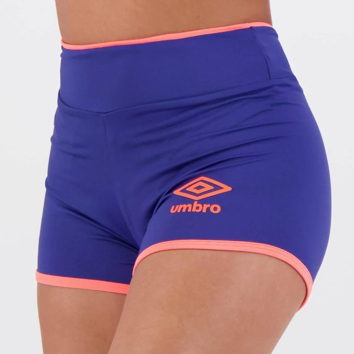 Shorts Umbro Double Color Feminino Marinho e Coral