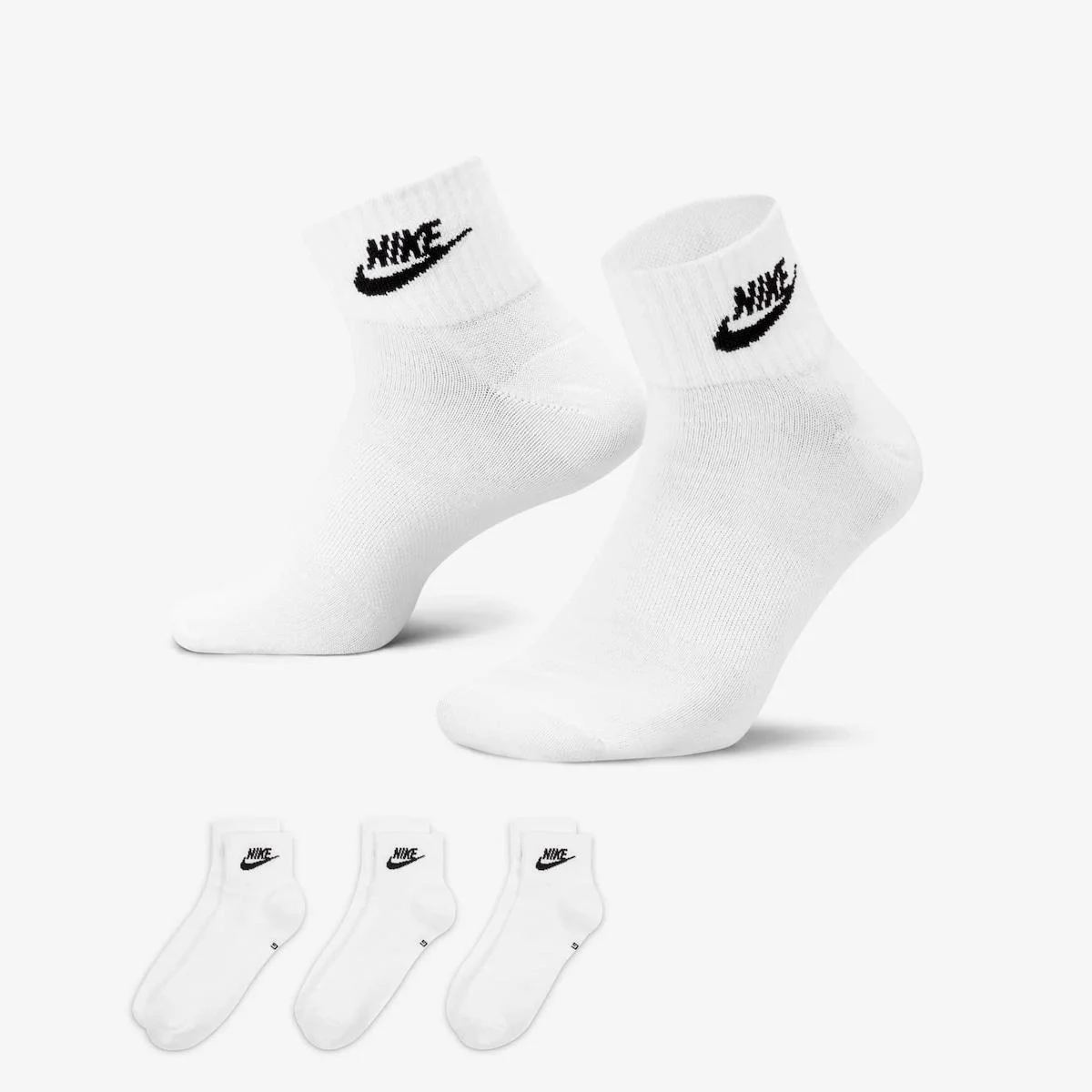 Kit Meia Nike Cano Curto Everyday Essential c/ 3 Pares