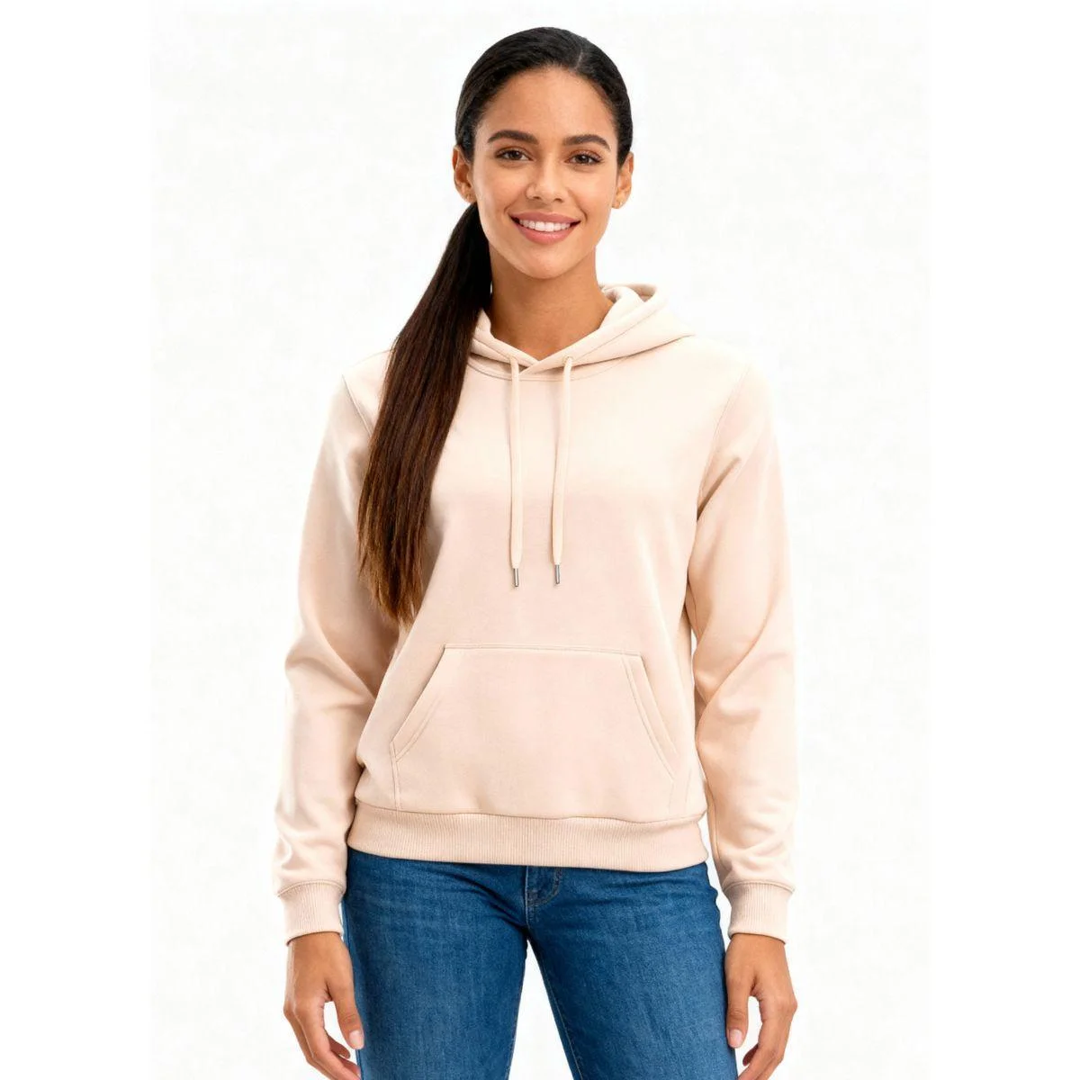 Moletom Feminino Liso Abrigo Blusa Moleton Casaco com Capuz