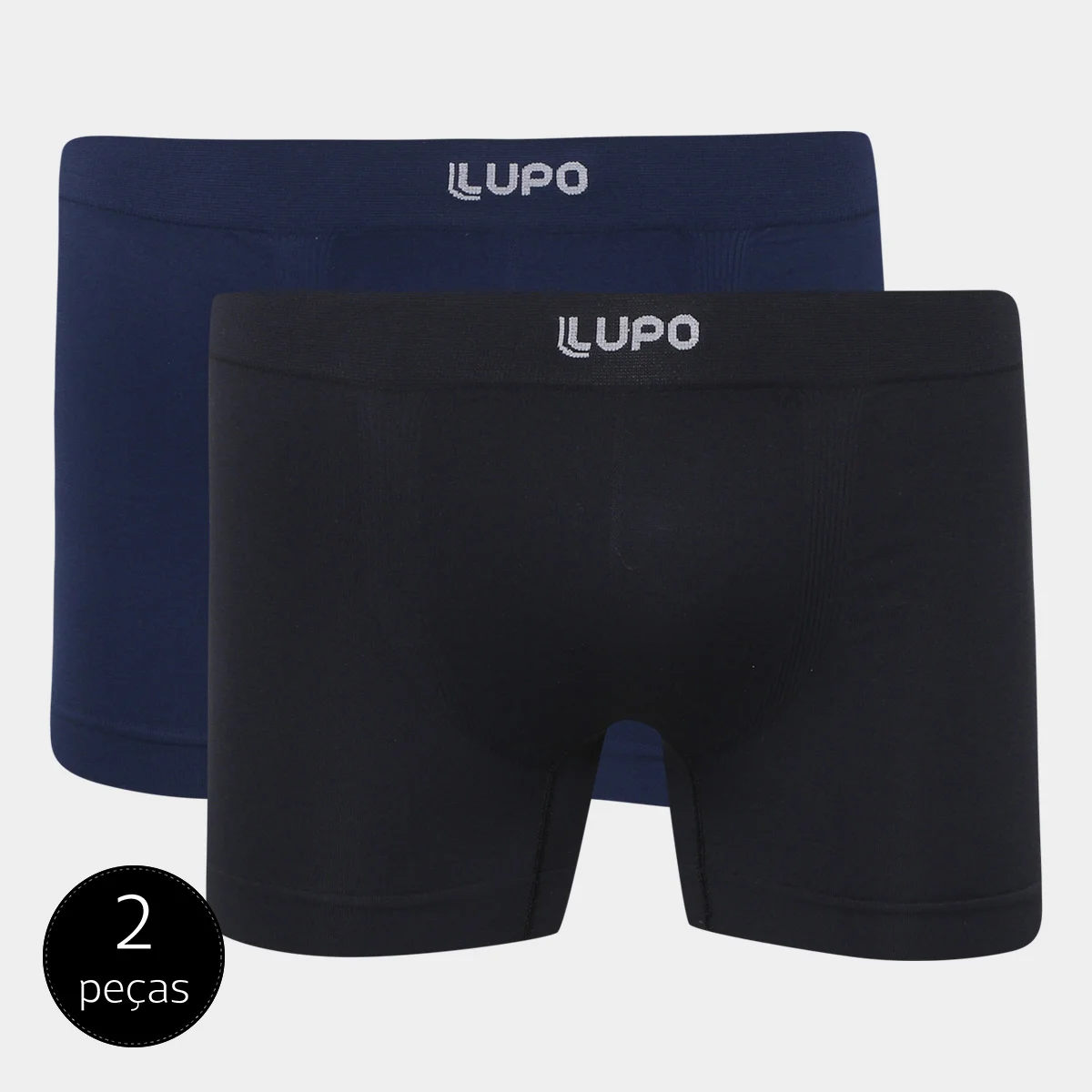 Kit Cueca Boxer Lupo Microfibra Sem Costura 2 Peças