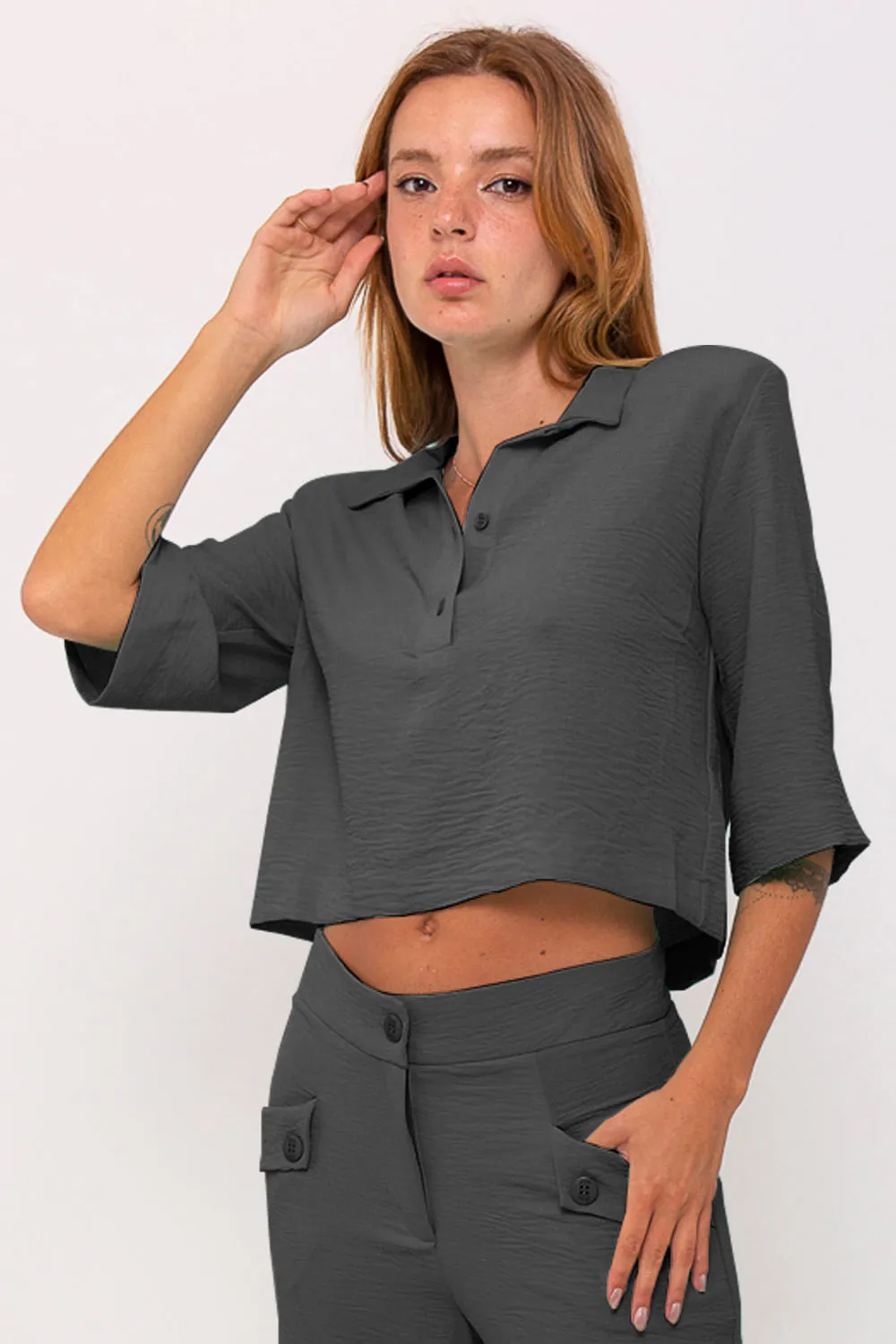 Blusa Feminina Malha Lucciana Lisa Smk Preto