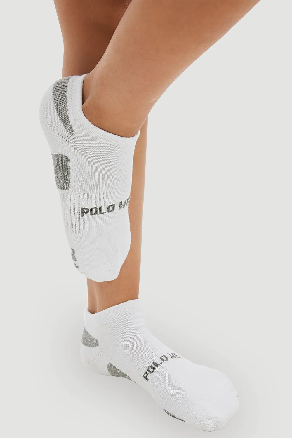 Kit 3 Pares Meias Algodão Cano Curto Polo Wear Branco