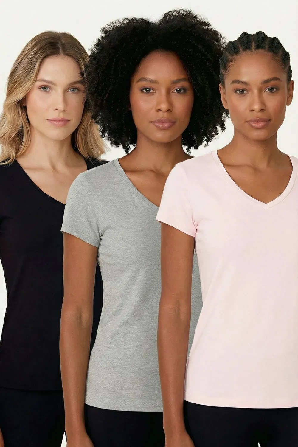 Kit 3 Camisetas Premium Femininas Polo Wear Sortido