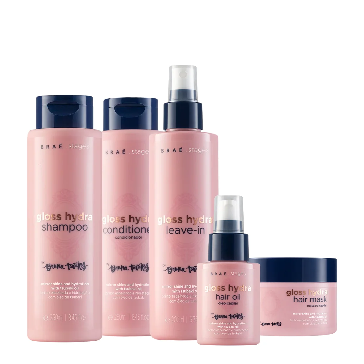 Kit Brae Stages by Bruna Tavares Gloss Hydra Hair Care Total (5 produtos)
