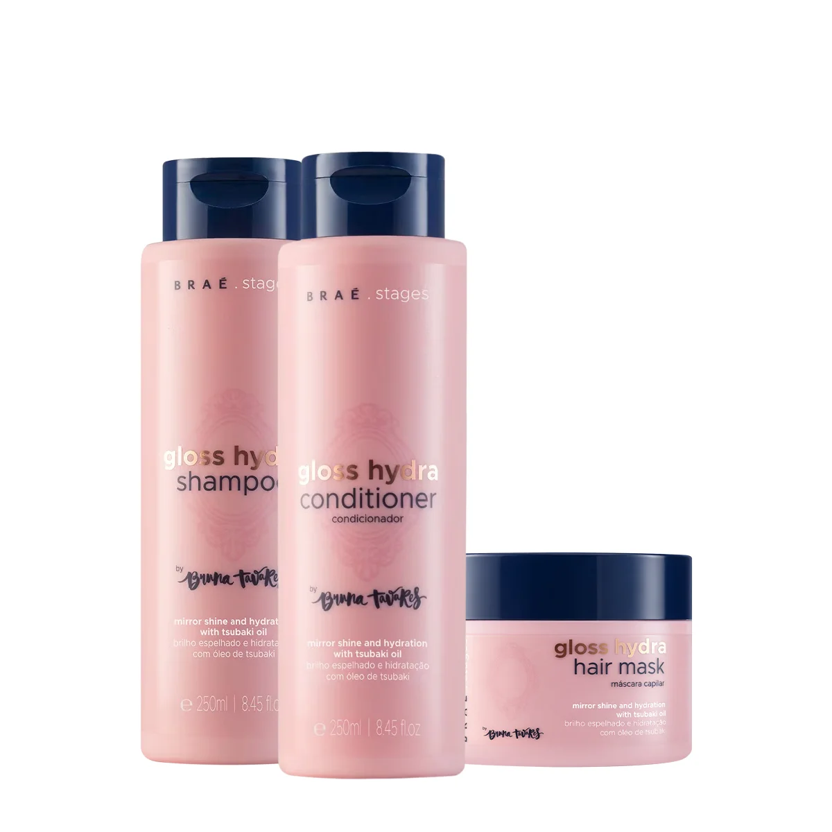 Kit Brae Stages by Bruna Tavares Gloss Hydra Home Care (3 produtos)