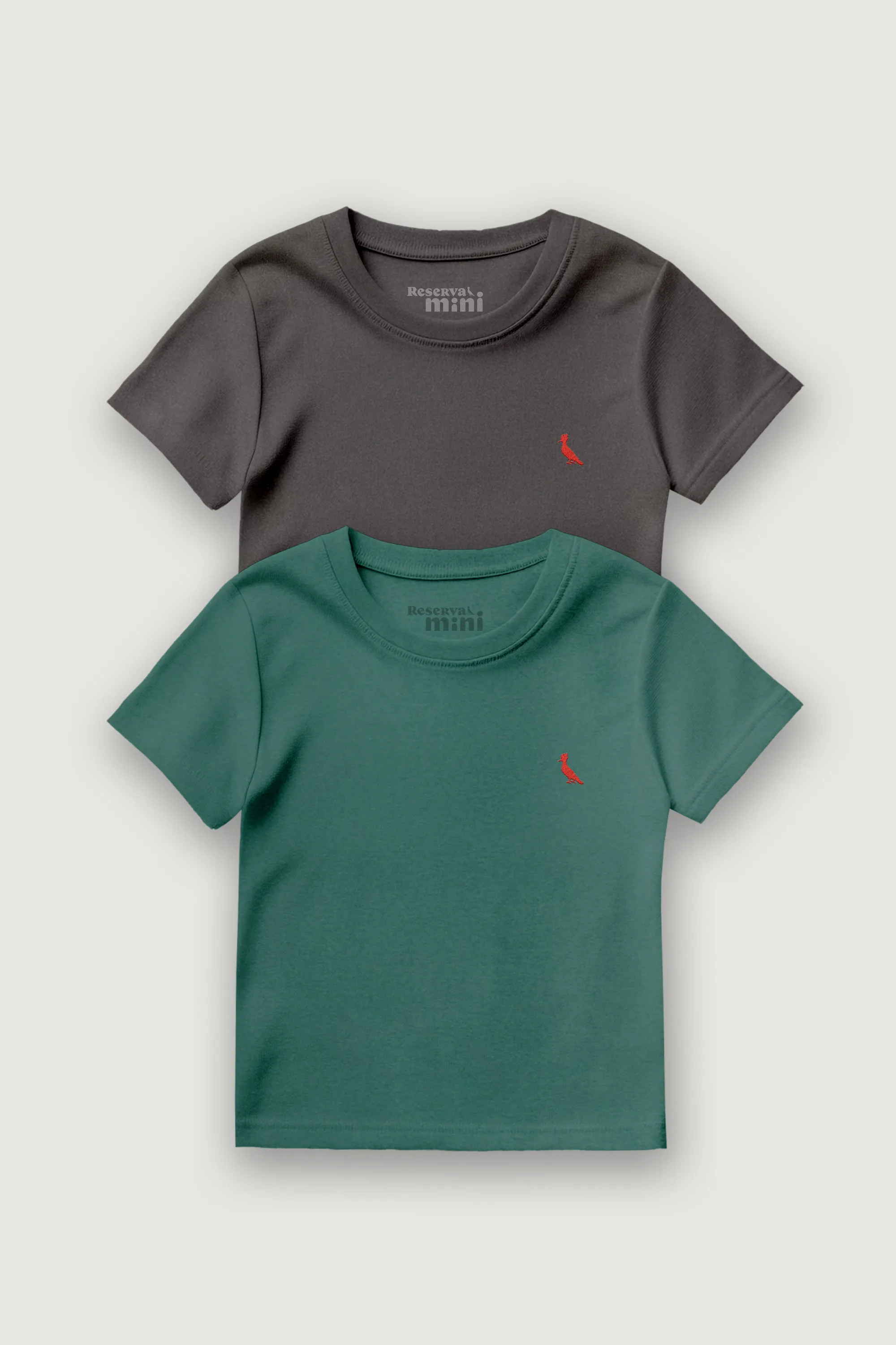 Kit 2 Camisetas Brasa Verde E Preto Stoned Reserva Mini