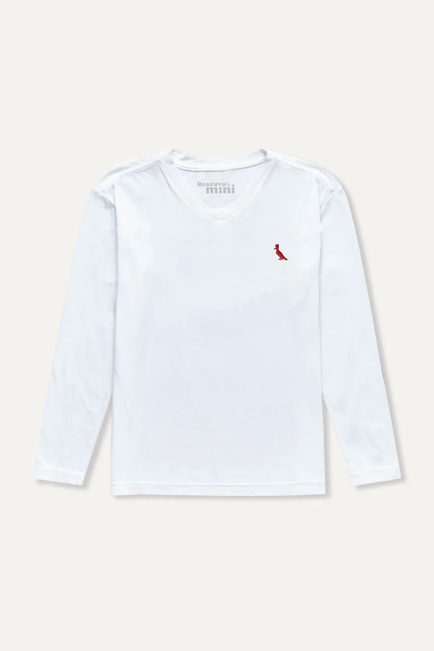 Camiseta Ml Mini Pica-pau Bordado Brasa