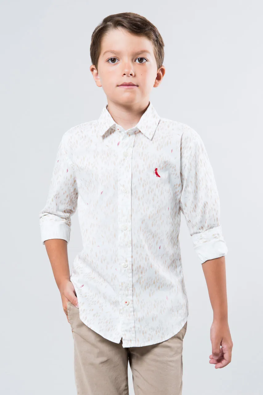 Camisa Mini Pf Folhagem Bicolor