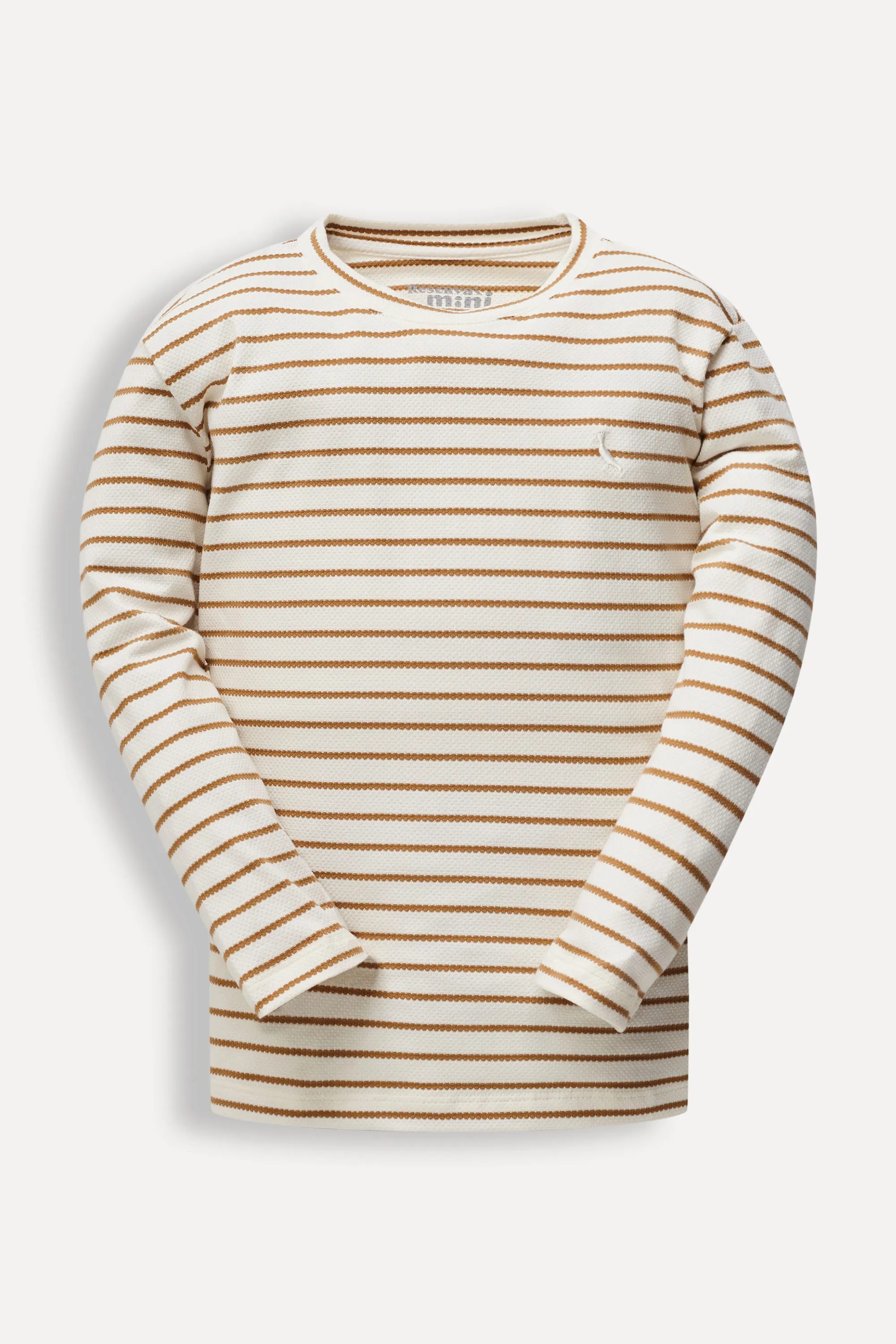 Camiseta Mini Ml Listra Trabalhada