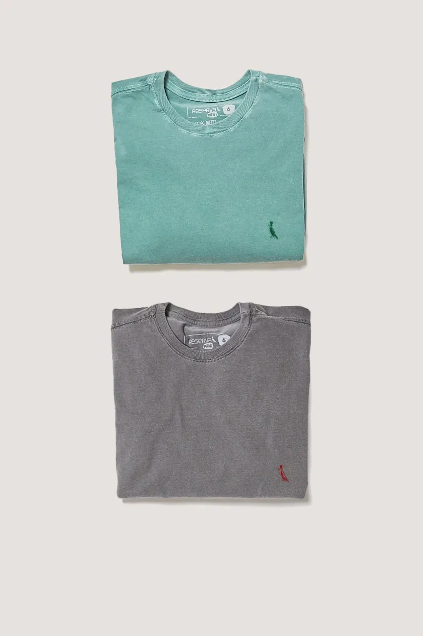 Kit 2 Camisetas Stoned Brasa E Limo Reserva Mini