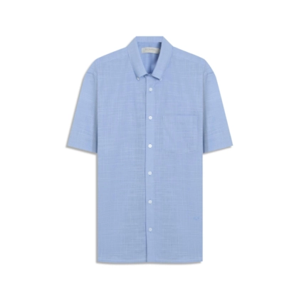 Camisa Linen Like Xadrez Gabriel Mc Azul Claro