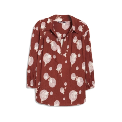 Blusa Irina Carp Ball Bordeaux