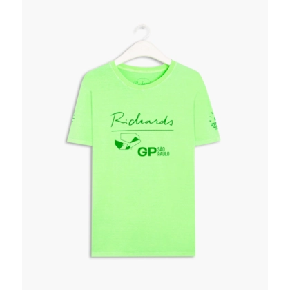 T-Shirt Richards F1 Verde Agua Fluor