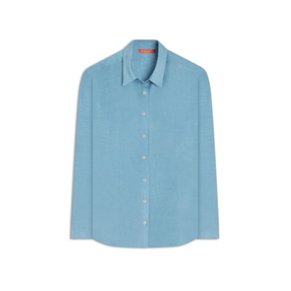 Camisa Linho  Jade Azul Claro