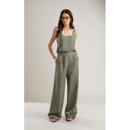 Regata Linho  Marpi Verde Militar