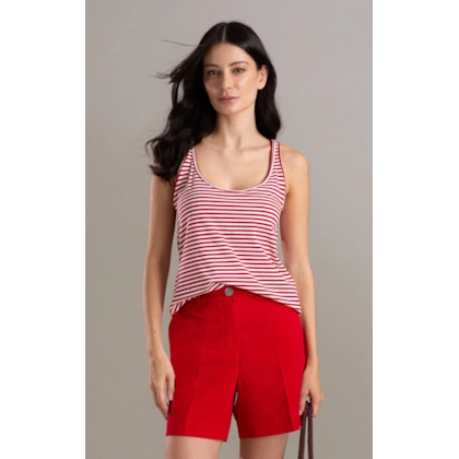 Regata Liria Listrada Vermelho