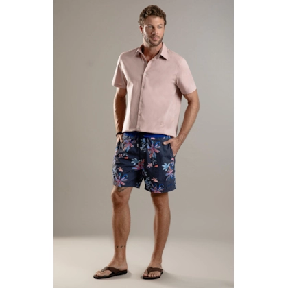 Beach Short Surf Soft Flower Dark Navy