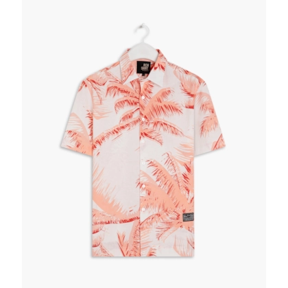 Camisa Coqueiros Estampada Mc Vermelho