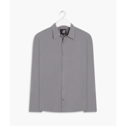 Camisa Linho  Telin Uni Ml Cinza Medio