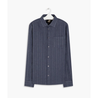 Camisa Linho  Stripe Marinho