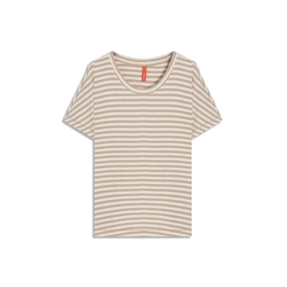 Blusa Lexy Listrada Linho Off White