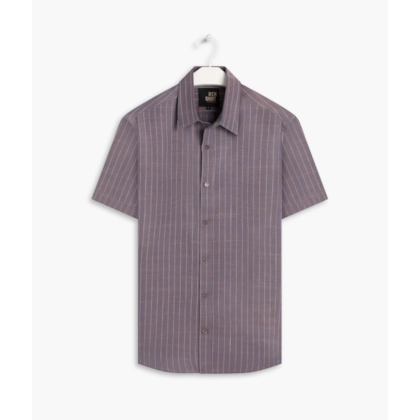 Camisa Linho  Adriano Azul Pervante