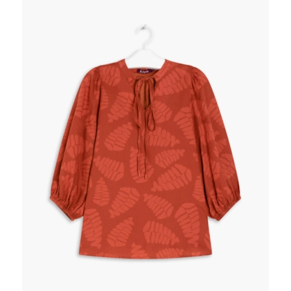 Blusa Kali Voil de Algodão Telha