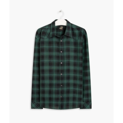 Camisa Linho  Madra Ml Verde Escuro