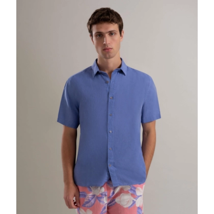 Camisa Linho  Listrado Alessandro Mc Violeta