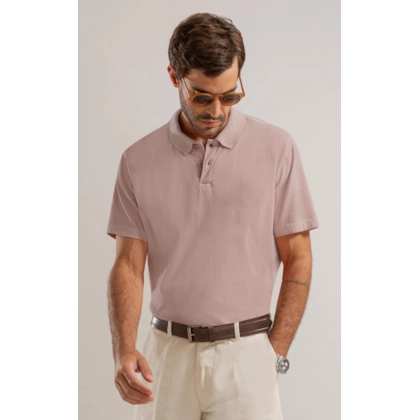 Polo Mm Washed Bf Salmao