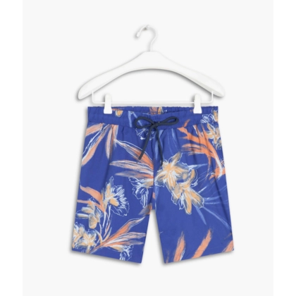 Short Praia Estampa Garden Lines Royal