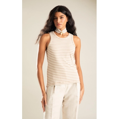 Regata Kauane Listrada Linho Off White